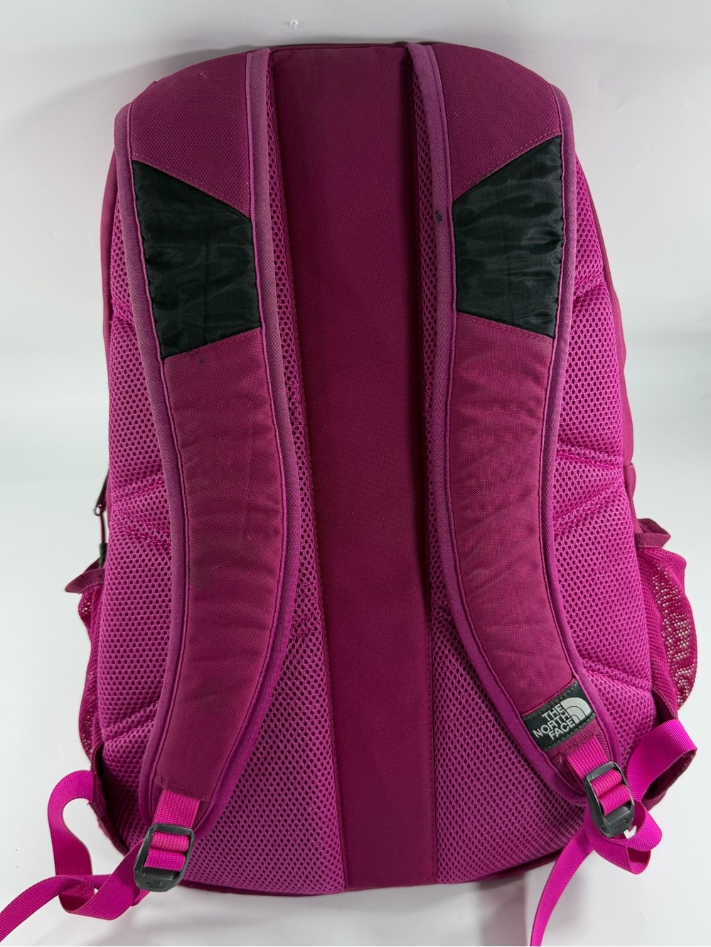 The North Face Haystack Backpack Pink Bird Print School Laptop Travel Bag - Picture 2 of 11